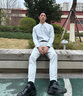 威可多（VICUTU）【小冰褲二代】男士夏潮流休閑褲輕薄舒彈橙標商務(wù)長褲 灰白（休閑褲） 35 曬單實拍圖