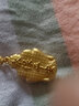 中國黃金（CHINA GOLD）佛頭黃金吊墜足金如來(lái)佛項鏈大日如生日禮物送女友老婆教師節禮物 大日如來(lái)佛頭吊墜【黑繩】 約5g 曬單實(shí)拍圖