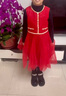 IVY HOUSE常春藤兒童裝女童連衣裙2023春季新款  經(jīng)典小香風(fēng)層次蓬松背心裙 大紅 140cm(140/64) 曬單實(shí)拍圖