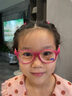貝爾莎兒童防藍光眼鏡護眼近視防輻射小孩手機網(wǎng)課女童學(xué)生男孩 A款玫紅框+0度大明防藍光鏡片 曬單實(shí)拍圖
