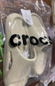 卡駱馳crocs面包涼拖男女同款運(yùn)動拖鞋舒適耐磨休閑|208392 骨白色-2Y2 39 (240mm) 曬單實(shí)拍圖