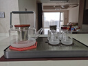 ORTOR玻璃茶壺透明玻璃燒水壺家用辦公提梁壺電陶爐玻璃水具套裝 中號(hào)茶盤八件套提梁壺茶具（木蓋 曬單實(shí)拍圖