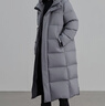 雪中飛連帽長(cháng)款羽絨服男士冬季純色帥氣簡(jiǎn)約雪中飛logo防風(fēng)門(mén)襟羽絨外套 灰色 3XL (190) 曬單實(shí)拍圖