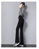 皮爾卡丹（pierre cardin）2025年新款牛仔褲女春秋夏季時(shí)尚修身顯瘦顯高高腰闊腿微喇叭褲子 黑色 28 二尺一 曬單實(shí)拍圖