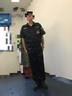 卓倫尚品保安工作服夏裝黑色保安制服男春秋執(zhí)勤服安檢服保安服短袖套裝 短袖+褲子+標志 L (170) 曬單實拍圖