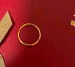 周六福（ZLF） 黃金戒指女款足金999單個可疊戴光圈尾戒指環(huán)手飾 計價 沙面17號 - 1.51g 曬單實拍圖