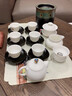 艾瑩嘉 羊脂玉白瓷功夫茶具套裝白玉石茶盤(pán)高檔家用儲水茶臺茶杯整套 18件羊脂玉套裝(側把壺款玉面盤(pán)) 1件 曬單實(shí)拍圖