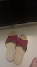 熠牧日式亞麻拖鞋女士夏天居家室內(nèi)情侶透氣防滑布藝夏季家用女涼拖鞋 女款酒紅色 35-36 (240mm) 女款 曬單實拍圖
