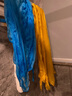 寶佳貝怡絲巾女雪紡春秋披肩夏季長(cháng)款韓版防曬圍巾純色紗巾薄款大沙灘巾 黃色 尺寸110*150左右 曬單實(shí)拍圖
