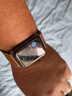 維途（vetoo）Apple watch真皮表帶愛馬仕款男適用于蘋果手表iwatch S8 7 6 5代 棕色單圈 42/44/45/49MM 曬單實(shí)拍圖