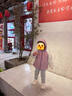 迷你巴拉【三防】男童女童連帽棉服冬季寶寶時(shí)尚拼接棉衣外套 紫紅60211 105 曬單實(shí)拍圖