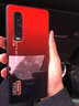 哲勒（ZHELE） oppofindx2手機殼Findx2pro玻璃防摔全包網(wǎng)紅鏡面硬殼男女保護套 【Find x2pro】玻璃-漸變紅黑-配膜 曬單實(shí)拍圖
