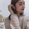 心草耳墜女銀時(shí)尚百搭氣質(zhì)長(cháng)款耳環(huán)耳線(xiàn)網(wǎng)紅簡(jiǎn)約情人節七夕禮物送女友 魔方耳環(huán)+禮盒 曬單實(shí)拍圖