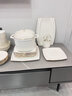 以辰 碗套裝家用北歐輕奢金邊景德鎮(zhèn)陶瓷歐式餐具套裝碗盤家用 金納維斯56頭圓形升級配天元煲 曬單實拍圖