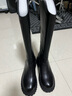 百麗（Belle）休閑舒適騎士靴女商場同款顯瘦長筒靴B8X1DDC4 黑色-單里 36 (230mm) 曬單實拍圖
