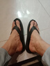羅敷羅敷（Luo Fu）羅敷人字拖男夏時(shí)尚戶外沙灘拖鞋防滑舒適簡(jiǎn)約外穿 黑色 （碼數(shù)偏小一碼） 44 （碼數(shù)偏小一碼） 曬單實(shí)拍圖