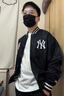 NEW ERA紐亦華春秋MLB棒球服外套男女情侶NY洋基隊休閑夾克 14385106-黑色 S 曬單實(shí)拍圖