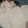 歐貝汐襯衫女短袖夏季雪紡小衫蕾絲刺繡女裝2025新款t恤開衫女士上衣 杏色 XL 曬單實(shí)拍圖