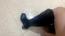 卡帝樂鱷魚（CARTELO）輕奢真皮長筒靴女顯瘦法式高筒靴子2025早秋新款秋冬中筒高跟長靴 黑色(加絨) 38 曬單實拍圖