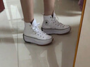 匡威（Converse）【滔搏運動(dòng)】Converse匡威帆布鞋女鞋高幫厚底增高運動(dòng)鞋輕便舒 166799C 38.5 曬單實(shí)拍圖