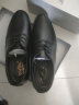讴步（oubu）英伦牛皮商务休闲皮鞋男婚鞋正装工作皮鞋 黑色-四季款 39 实拍图