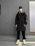 啄木鳥(niǎo)中長(cháng)款羽絨服男女士冬季新款潮牌過(guò)膝學(xué)生情侶裝連帽衣服男裝外套 Y906黑色男女同款 M 【80-120斤】尺碼偏大 曬單實(shí)拍圖