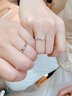 珍尚銀中國黃金授權情侶純銀戒指對戒一對s925銀結婚38女神節禮物送女友 對戒】一見(jiàn)鐘情刻字+愛(ài)心玫瑰盒/免費刻字 曬單實(shí)拍圖