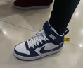 耐克（NIKE）Nike耐克女鞋 COURT BOROUGH 時(shí)尚復古高幫運動(dòng)休閑板鞋 藍黑曜石CD7782-107 36.5 曬單實(shí)拍圖
