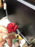 贏夫人（Mrs win）紅色玫瑰花胸針女輕奢感氣質(zhì)胸花新款精致別針西裝配飾品 嘆玫紅色玫瑰花 A26-205 曬單實(shí)拍圖