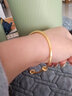 中國(guó)黃金（CHINA GOLD）黃金手鐲女素圈足金推拉金鐲子送媽媽送老婆 實(shí)心款（約25.9g） 曬單實(shí)拍圖