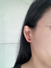 GRAMDA南紅瑪瑙銀耳釘女本命年簡約氣質(zhì)高級感耳飾品媽媽生日禮物送女友 南紅瑪瑙銀耳釘 曬單實拍圖