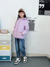 笛莎（DEESHA）童裝女童輕薄羽絨服2025秋冬新款女寶寶短款三防輕盈保暖外套 霧紫 110 【充絨量：37.1g】 曬單實(shí)拍圖