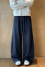 杜小閑藏青色馬吉拉彎刀褲子男春秋季潮牌垂感闊腿美式休閑運動(dòng)直筒衛褲 藏青色 XL [推薦120-140斤] 曬單實(shí)拍圖