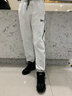 回力男鞋棉鞋男2025夏季加絨加厚雪地靴子男保暖馬丁靴高幫厚底鞋子男 灰色 42 (260mm) 曬單實(shí)拍圖