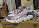 喬丹女童跑步鞋小童春秋季休閑鞋兒童密網(wǎng)休閑童鞋 象牙白/煙紫色 28 曬單實(shí)拍圖