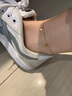COISE黃金手鏈腳鏈999足金腳鏈女款轉(zhuǎn)運(yùn)珠珍珠足飾品七夕禮物送女友 心語(yǔ)星愿足金腳鏈 配送證書 曬單實(shí)拍圖