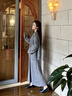 對白【杜鵑同款】格雷系針織外套連衣裙套裝女2025冬季慵懶兩件套 星空灰 S 曬單實(shí)拍圖