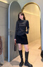 Teenie Weenie小熊女裝戶(hù)外休閑風(fēng)時(shí)髦條紋中領(lǐng)長(cháng)袖T恤貼身打底衫 藏青色 S (160) 曬單實(shí)拍圖