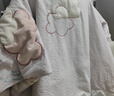 棉花使者（cottonenvoy） 床單四件套純棉卡通四件套水洗棉四件套全棉兒童女孩床上用品 款式1【紫色云朵】+抱枕 1.5米床-被套2.0米X2.3米-四件套 曬單實(shí)拍圖