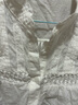 熙然夏季新款法式優(yōu)雅花邊小立領(lǐng)泡泡袖白色襯衫女短袖襯衣 白色 XL 曬單實(shí)拍圖
