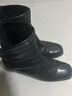 九寸陽光靴子女2025新款韓版超火厚底黑色方頭粗跟短靴春季法式高跟瘦瘦靴 黑色 單層 7CM高跟 37 曬單實拍圖