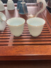 聚器堂 蓋碗茶杯陶瓷 茶碗單個(gè)大號(hào)不燙手 青瓷家用泡茶碗 功夫茶茶具 影青玉瓷蓋碗（云闊蓋碗） 曬單實(shí)拍圖