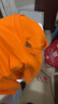畫章夏天衣服男小領(lǐng)口t恤夏季潮流重磅純色港風百搭寬松內(nèi)搭短袖上衣 桔紅色 L 建議110-125斤 曬單實拍圖