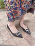 NINE WEST/玖熙單鞋女春秋新款氣質(zhì)優(yōu)雅晶鉆方扣淺口平跟一腳蹬女鞋 黑色 34 (220mm) 曬單實拍圖