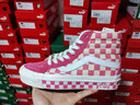 VANS范斯官方 SK8-Hi 38 DX粉色棋盤格安納海姆街頭甜酷板鞋 粉色/粉白棋盤格 36 曬單實(shí)拍圖