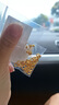 悅述黃金耳釘小豆豆999足金女款光面圓珠彎鉤耳環(huán)養耳洞金耳飾送女友 單只/約0.16g，3mm光面小豆豆耳釘 曬單實(shí)拍圖