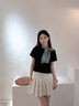 歐凡迪長條絲巾女杭州絲綢春秋季韓版印花裝飾小領(lǐng)巾真絲圍巾100 玉綠色四葉花真絲長條 曬單實拍圖