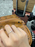 周六福（ZLF）  18k金鉆石戒指女玫瑰金六爪單鉆尾戒鉆戒單只T 11號 白18k 曬單實(shí)拍圖