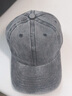 北極絨帽子男水洗做舊棒球帽女軟頂鴨舌帽大頭圍顯臉小純色休閑潮流百搭 復古純色牛仔棒球帽-灰黑色 均碼 55-60cm可調節 曬單實(shí)拍圖