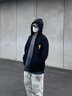 佘曼萊重磅開衫連帽衛(wèi)衣男春秋款2024新款衣服男裝學(xué)生印花棉質(zhì)男士外套 深灰色WUPP XL 曬單實拍圖